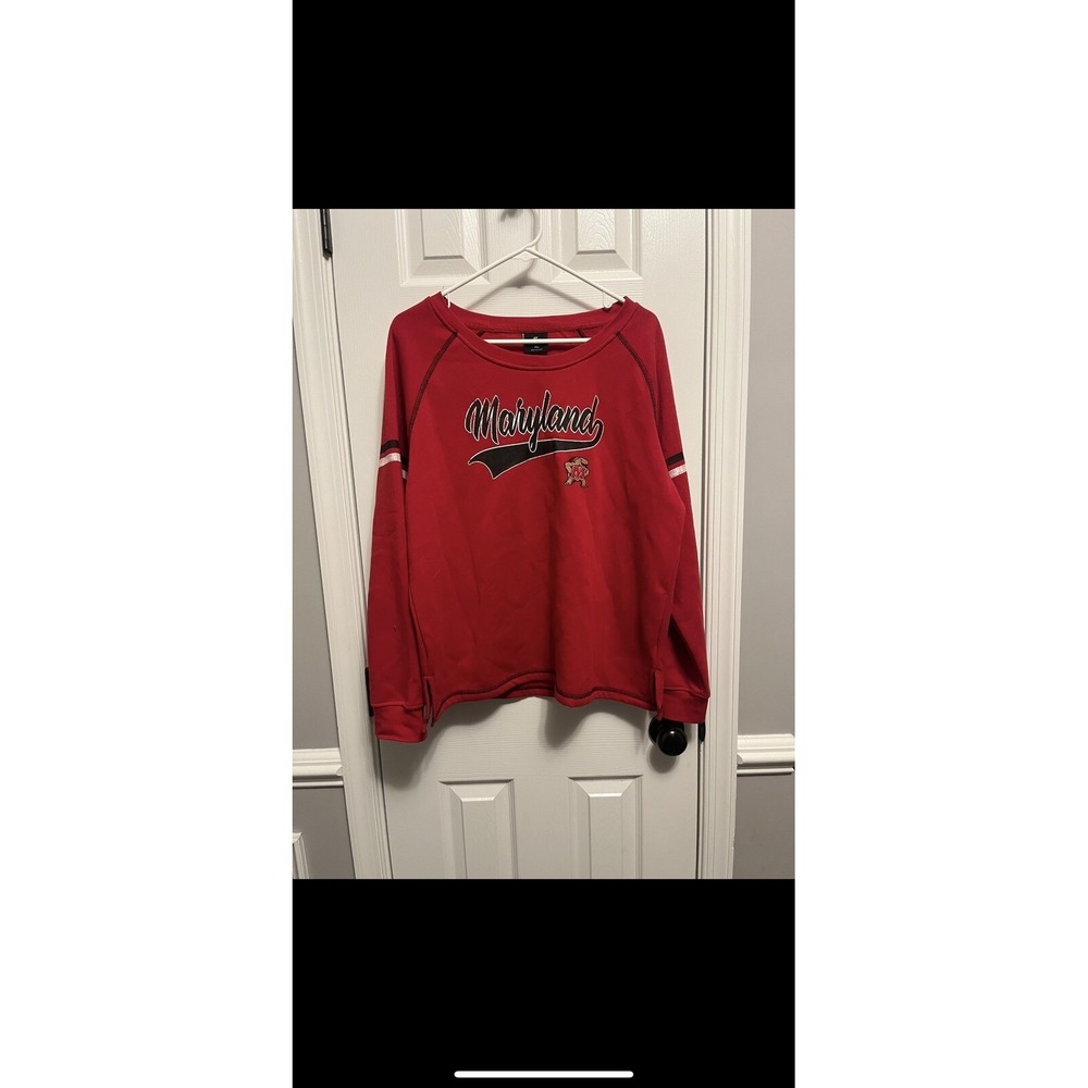 Women's Colosseum Maryland Terrapins‎ Pullover Fleece Sweatshirt XL